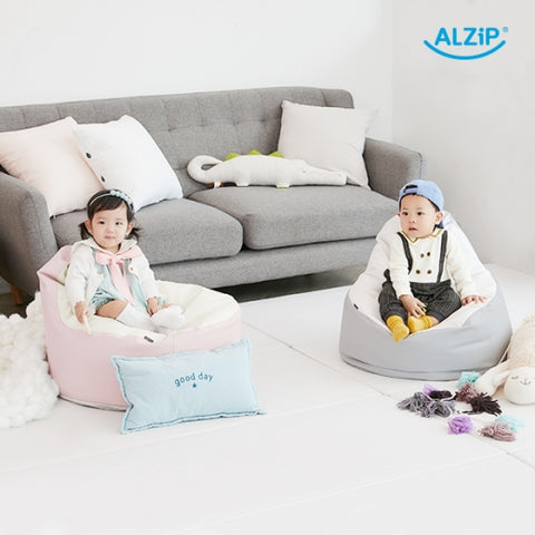 ALZiP Egg Bean Bag Sofa - Urban Pink / Urban Grey
