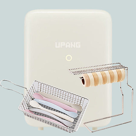 UPANG Signature2 Plus LED Baby Bottle Sterilizer (UP920A+) & Additional racks (Vertical + Horizontal) Set - Vanilla Cream