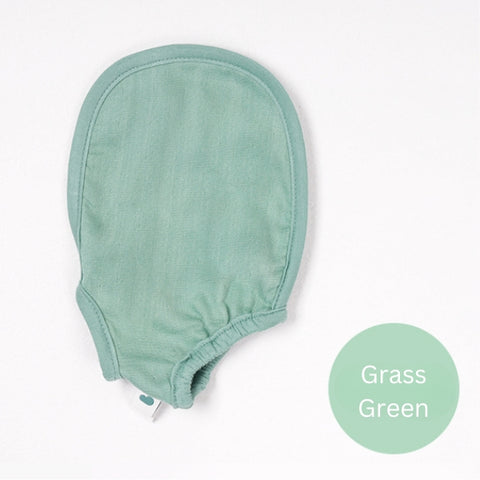 BambooBebe Reversible Bath Towel Mitt - Grass Green