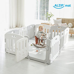 ALZiP G+ Baby Room Mat Partition Basic Mix Gray 12pcs