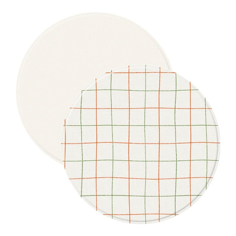 Parklon LaPure Soft Round Play Mat - Carrot Check (140 x 1.2cm)