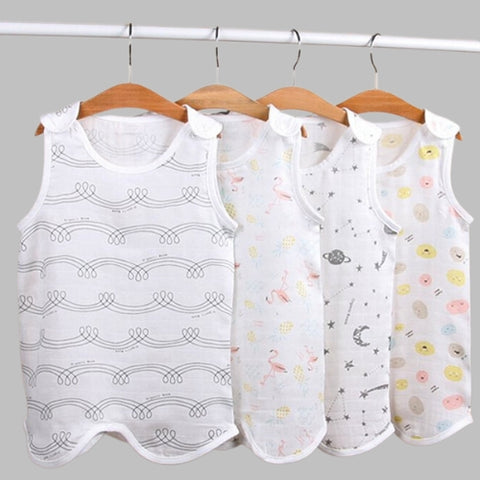 Organic Boom Bamboo Gauze Sleeping Vest - Potato 80
