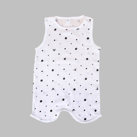 Organic Boom Bamboo Gauze Sleeping Vest - Black Pug Size 90