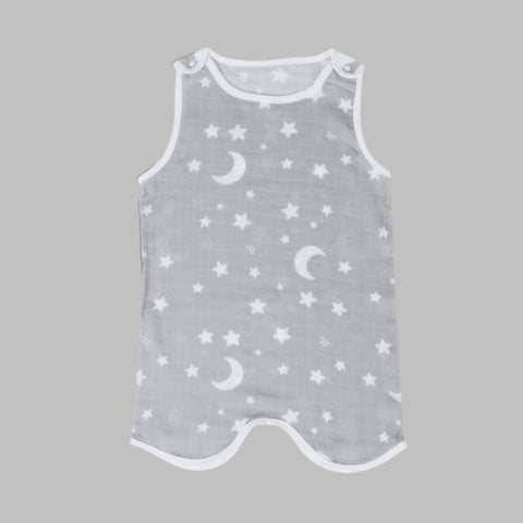 Organic Boom Moonstar Bamboo Gauze Sleeping Vest - Gray Size 80