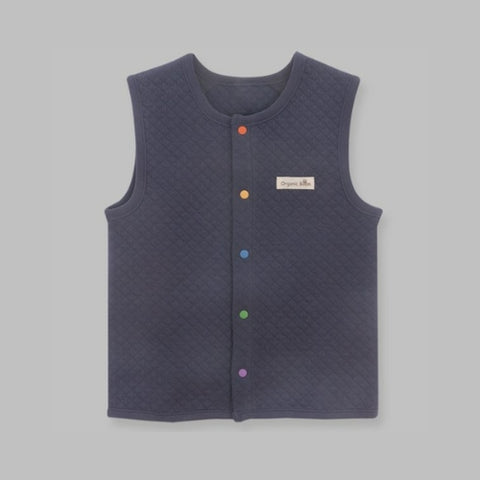Organic Boom Thermal Vest - Deep Blue Smile Size 90